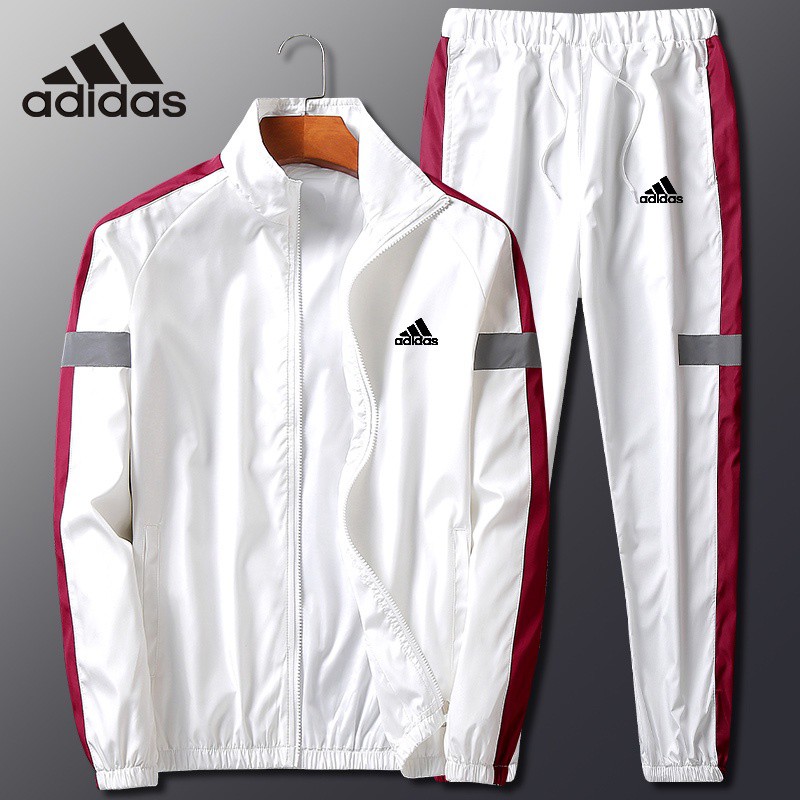 SẴN Bộ áo khoác + quần dài thể thao Adidas dáng rộng chống gió thời trang cá tính cho nam