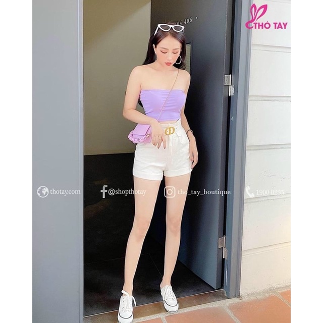 Áo ống trơn borip dày dặn