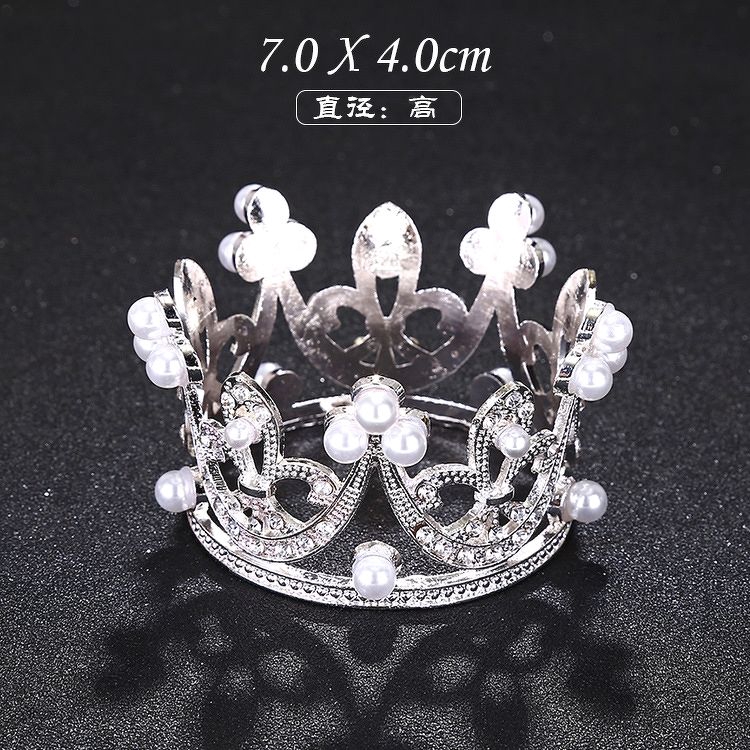 Trang trí vương miện size nhỏ bạc