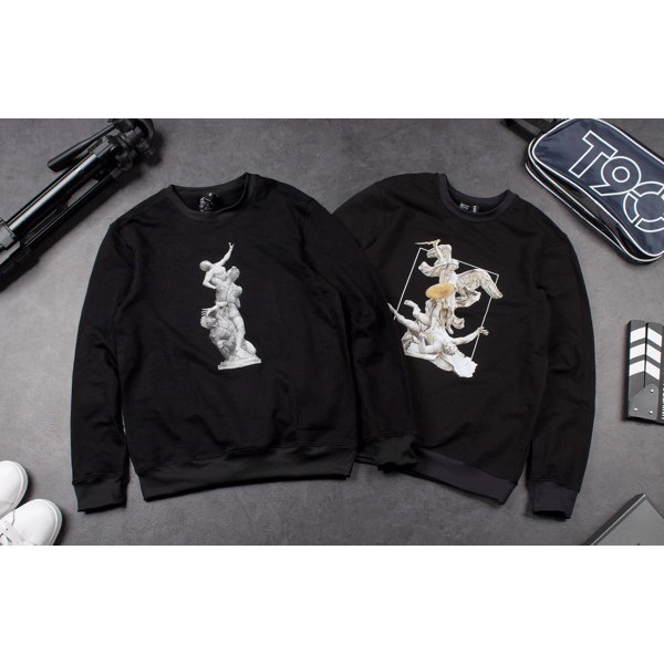 Áo nỉ in hình phục hưng siêu chất nam nữ , Áo thun nỉ dài tay unisex cao cấp thời trang