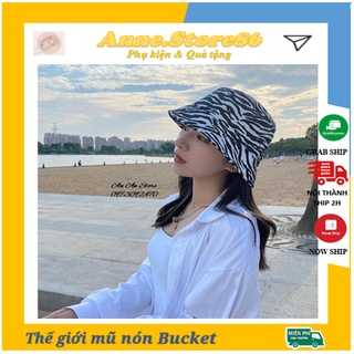 Mũ Nón Bucket 2 mặt họa tiết ngựa vằn vành tròn, mũ tai bèo nam nữ - ẢNH THẬT - Nón bucket hat N10