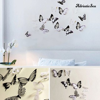 BUTTERFLY Bộ 18 Con Bướm 3d Dán Tủ Lạnh