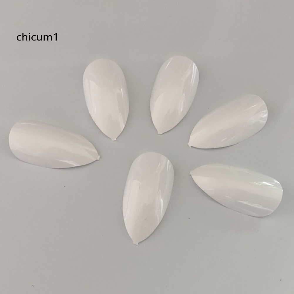 Bộ 100 Móng Tay Giả Nghệ Thuật Che Phủ Toàn Diện Hình Giọt Nước