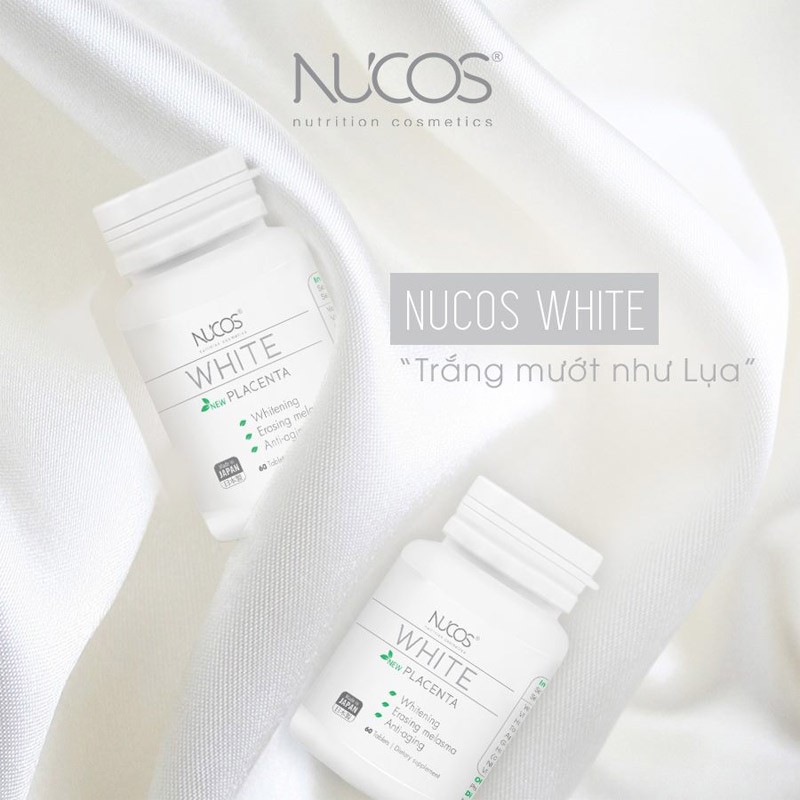 Viên Uống Nucos Sáng Da, Giảm Nám, Chống Nắng White Plus Placenta 60 Viên