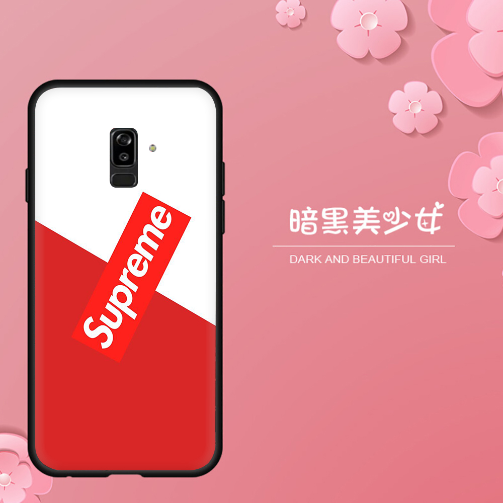 Ốp Điện Thoại Tpu Dẻo Màu Đen In Logo Supreme Thời Trang Chống Rơi Cho Samsung J7 Prime J7 Pro J7 J730 J7 Core J8 2018