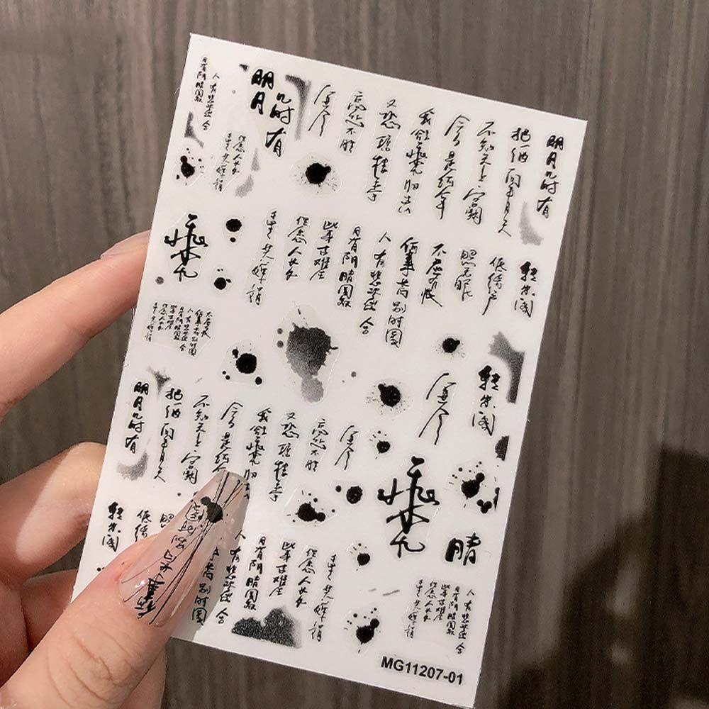 Miếng Dán Trang Trí Móng Tay Hình Hoa 3D Thời Trang