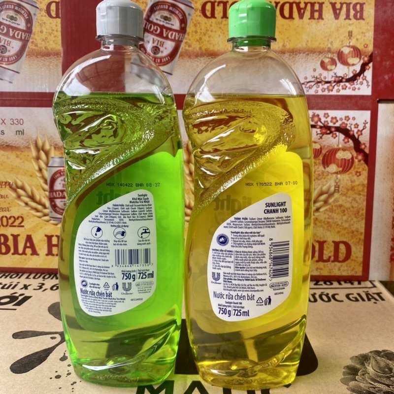 Nước rửa chén bát Sunlight Chanh100 chai 750g