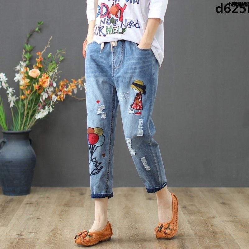 Quần Legging Cao Bồi Dáng Rộng Plus SizeQuần Dài Ống Rộng Lưng Cao Thời Trang Cho NữQuần]