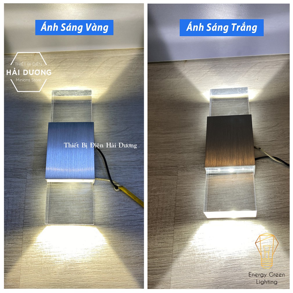 Đèn Tường Phong Cách Bắc Âu Led 2 Đầu Chiếu Sáng DT-180 - Led Siêu Sáng - Ánh Sáng Trắng / Vàng - Enery Green Lighting