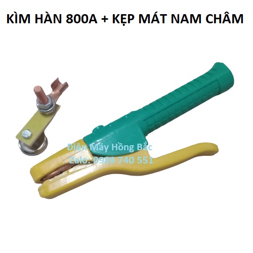 Kìm hàn que 800A loại tốt má đồng và kìm kẹp mát máy hàn