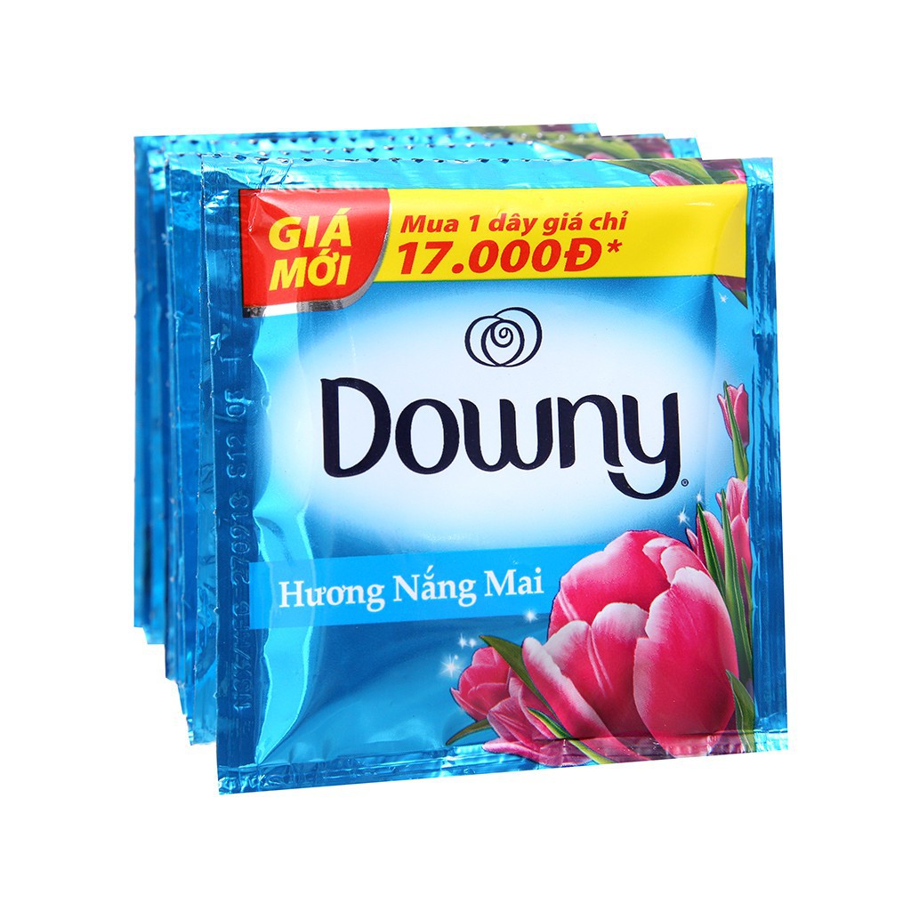 Dây 10 gói nước xả vải Downy nhiều hương