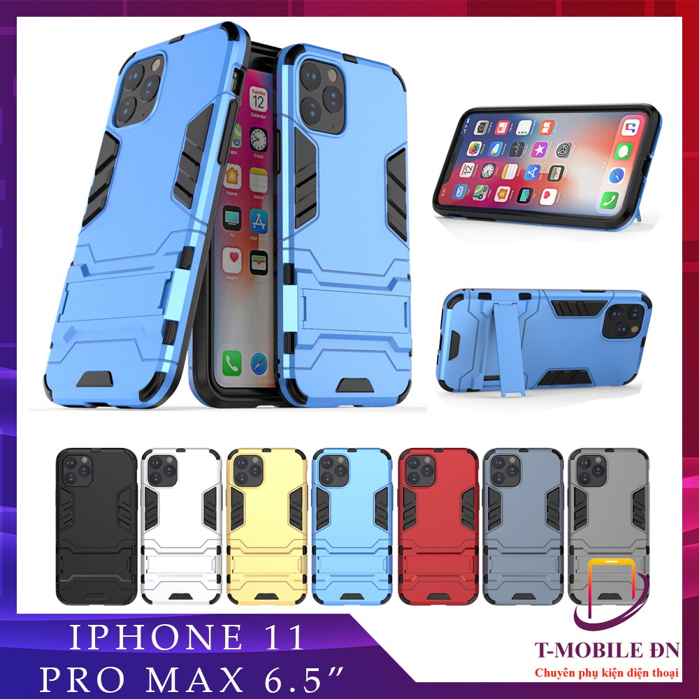 Ốp lưng iPhone 11 11 Pro 11 Pro Max, Ốp IRON MAN Nhựa PC cứng viền dẻo chống sốc bảo vệ camera cho iPhone 11 Pro Max