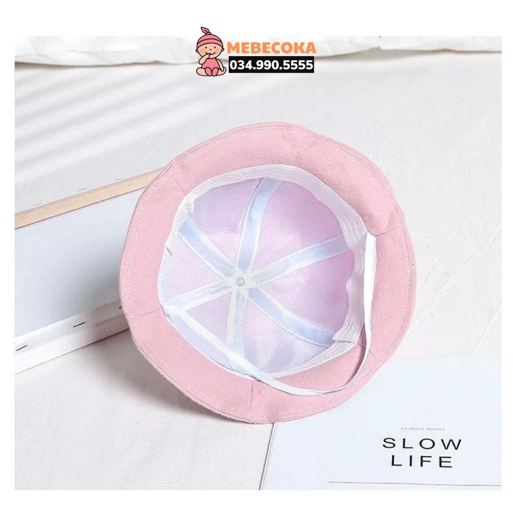 Mũ cho bé, mũ bucket Gắn Sâu, vành nón tai bèo tròn cho bé Trai bé Gái chất liệu CAO CẤP