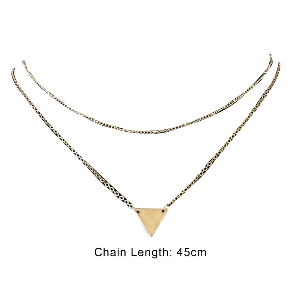 Dây chuyền hợp kim mạ vàng tam giác nhẹ nhàng tinh tế dành cho nữ