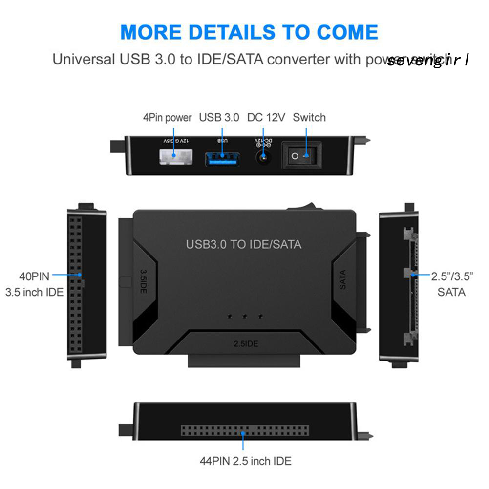 Bộ Chuyển Đổi Đa Năng Từ Usb 3.0 Sang Sata / Ide Cho Ổ Cứng 2.5 / 3.5 Inch | BigBuy360 - bigbuy360.vn