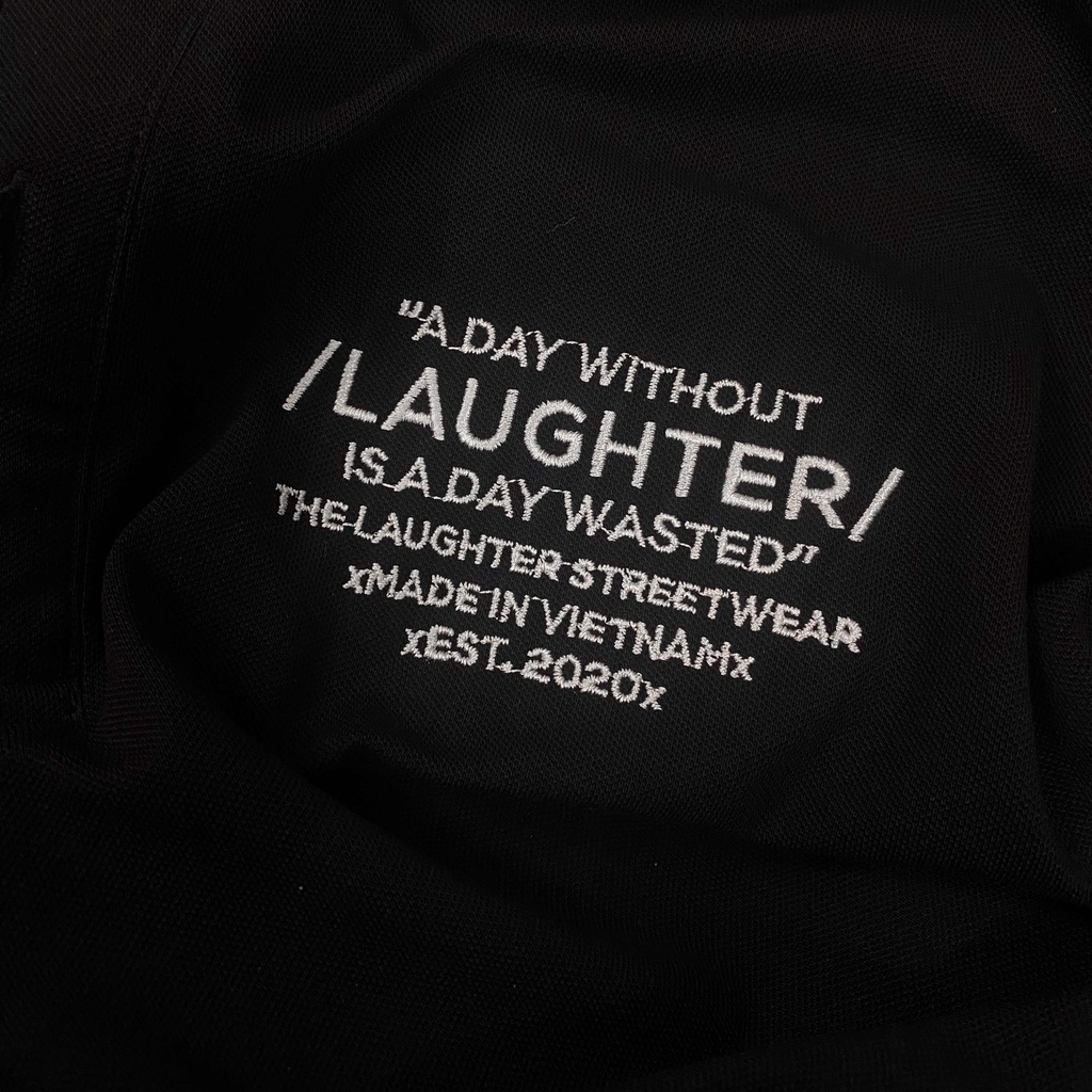 LAUGHTER BASIC OVERSIZED POLO - Áo polo thêu Streetwear Hip Hop | BigBuy360 - bigbuy360.vn