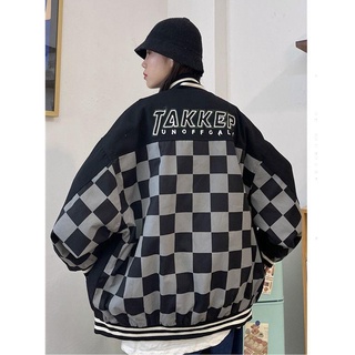 ∏☾Áo khoác bóng chày phong cách Retro mỹ