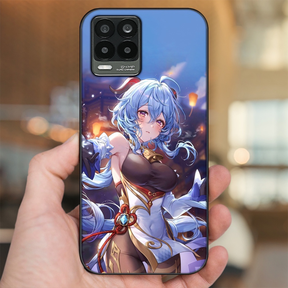 Ốp lưng Realme 8, 8 Pro viền đen in hình Ganyu Genshin Impact