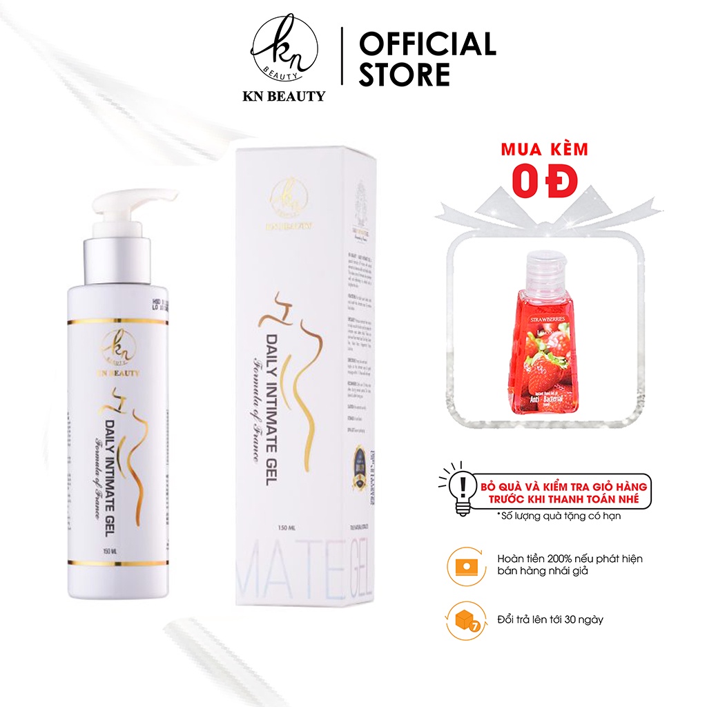 Dung dịch vệ sinh phụ nữ  Daily Intimate gel KN Beauty 150ml – Kháng khuẩn, kháng viêm, thơm mát