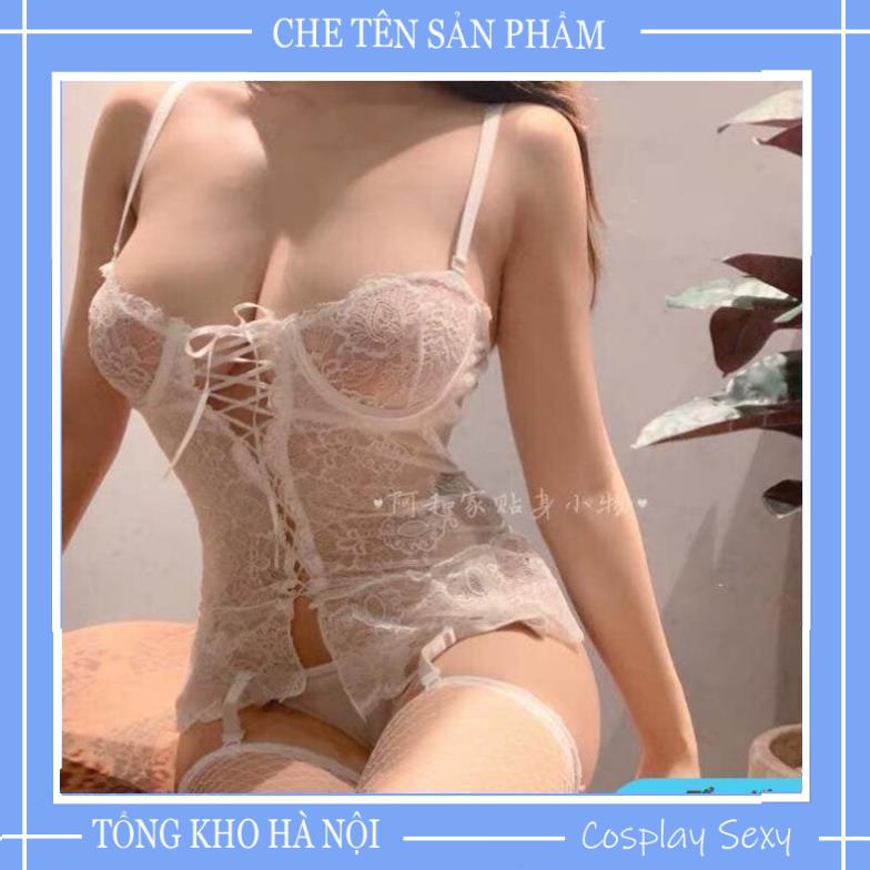 Bộ Đồ Ngủ Sexy Bodysuit Ren Xuyên Thấu Bó Sát - Số đo Manocanh của shop: 84-60-90 - Garter Corset Mã GC001 TKVN | BigBuy360 - bigbuy360.vn