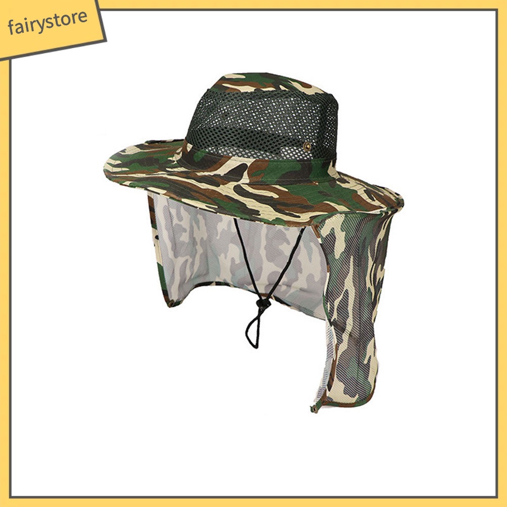 Mũ Rộng Vành Kèm Mặt Nạ Chống Nắng Tiện Dụng Khi Đi Câu Cá