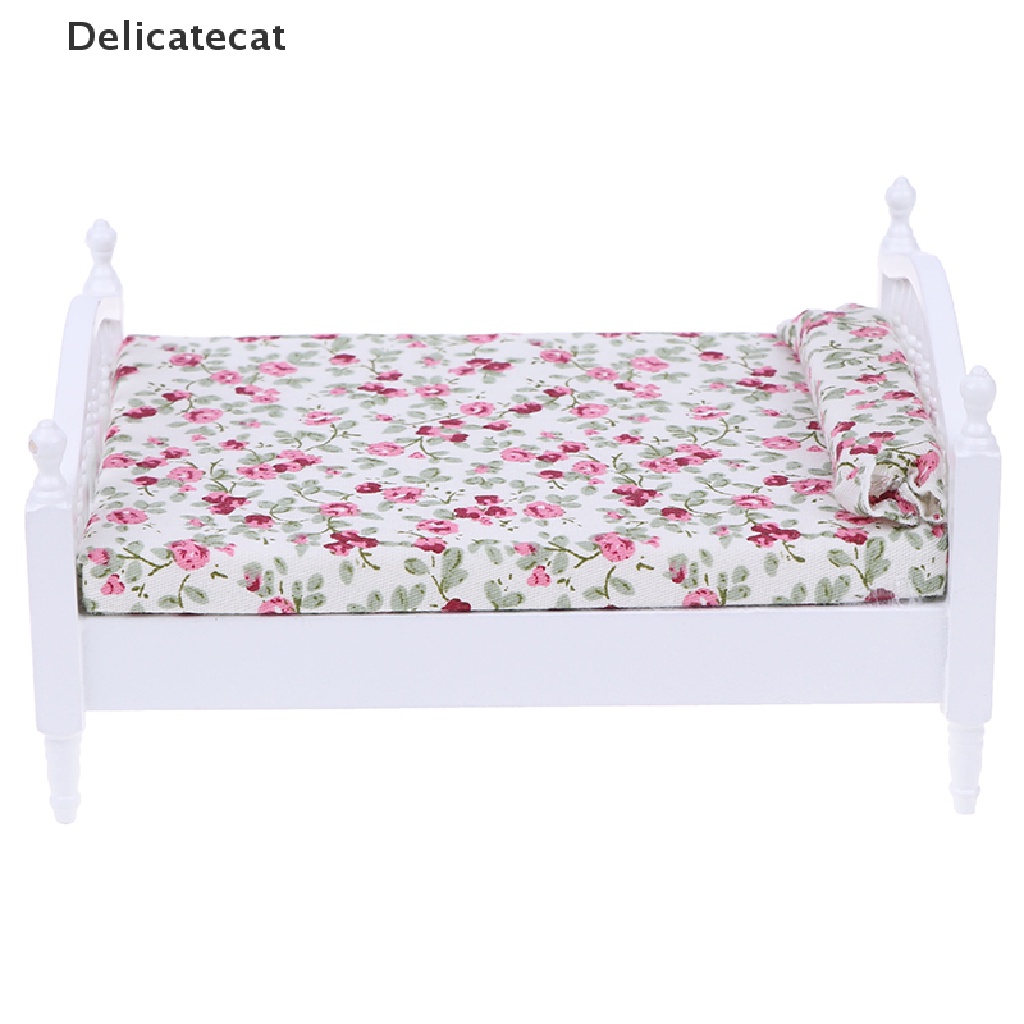 Giường Gỗ Mini Tỉ Lệ 1 / 12 Trang Trí Nhà Búp Bê