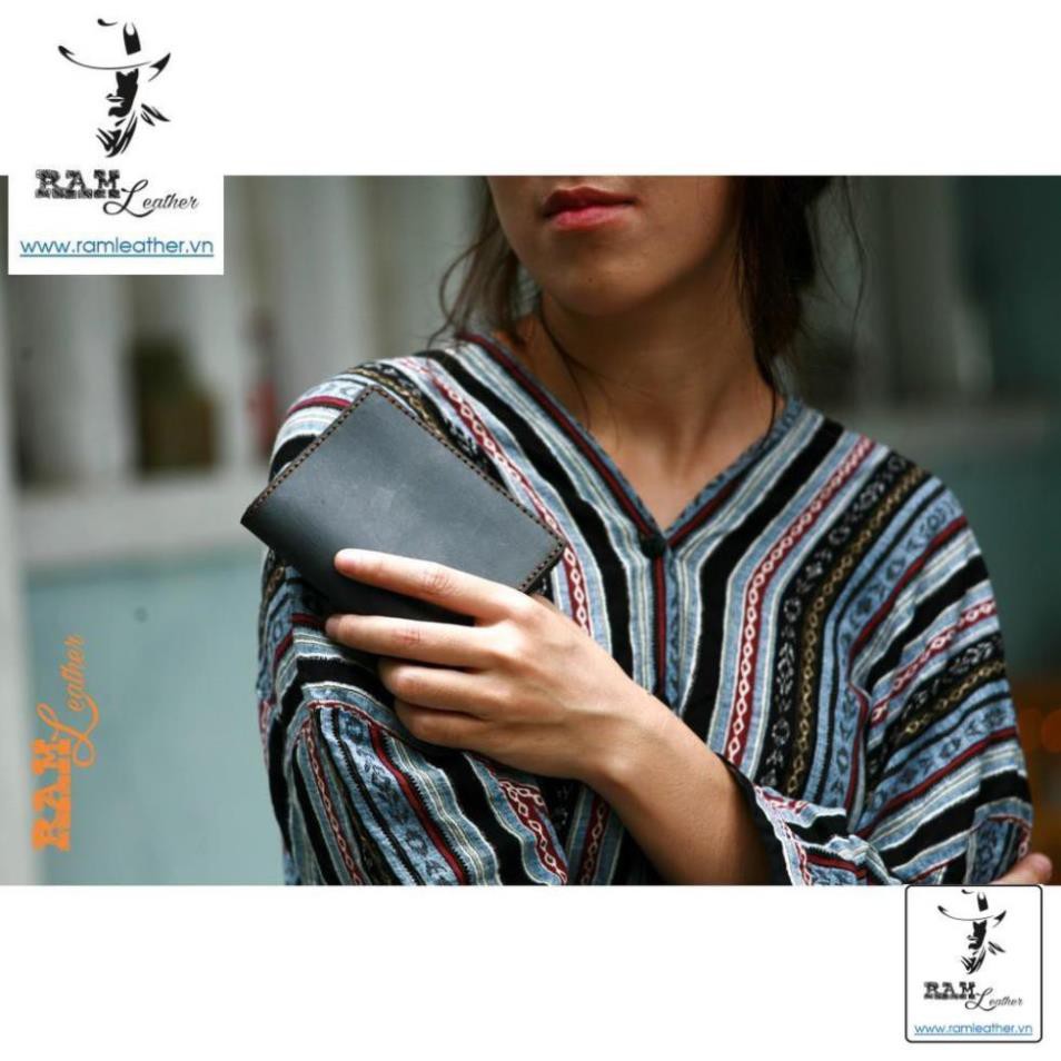 (DA BÒ CAO CẤP) VÍ RAM CLASSIC - XÁM THAN QUÂN PHỤC QUÂN ĐỘI ĐỨC ,
