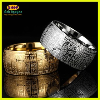 Nhẫn Kim Quang chú titan không gỉ  - N0023