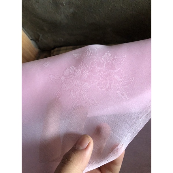 Vải hanbok hồng nhạt may hanbok khăn áo hầu áo tấc cổ việt phục