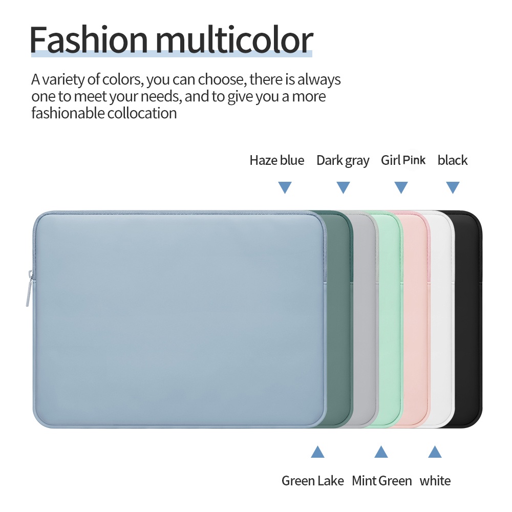Túi Đựng Laptop Chống Thấm Nước Nhiều Màu Dễ Thương Cho Nữ 9.7,12,13,14,15.6inch