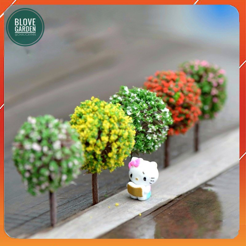 Tiểu Cảnh Cây Cảnh Nhựa Trang Trí Chậu Cây, Sen Đá, terrarium, charm slime trang trí lọ hoa