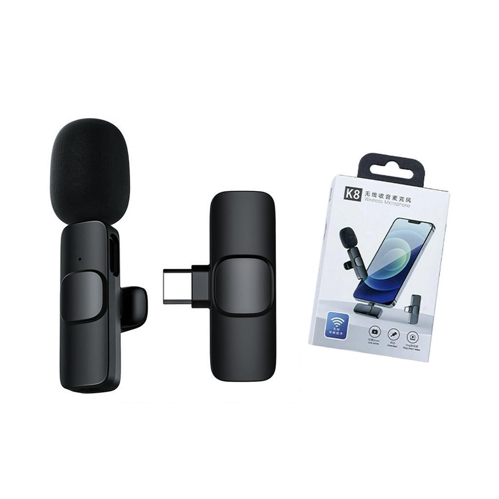 MICROPHONE KHÔNG DÂY CỔNG TYPE-C VÀ LIGH,TNING K8-1 1 MIC