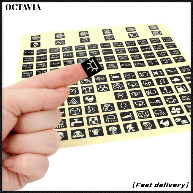 Đề can dạ quang dán bảng điều khiển công tắc xe hơi