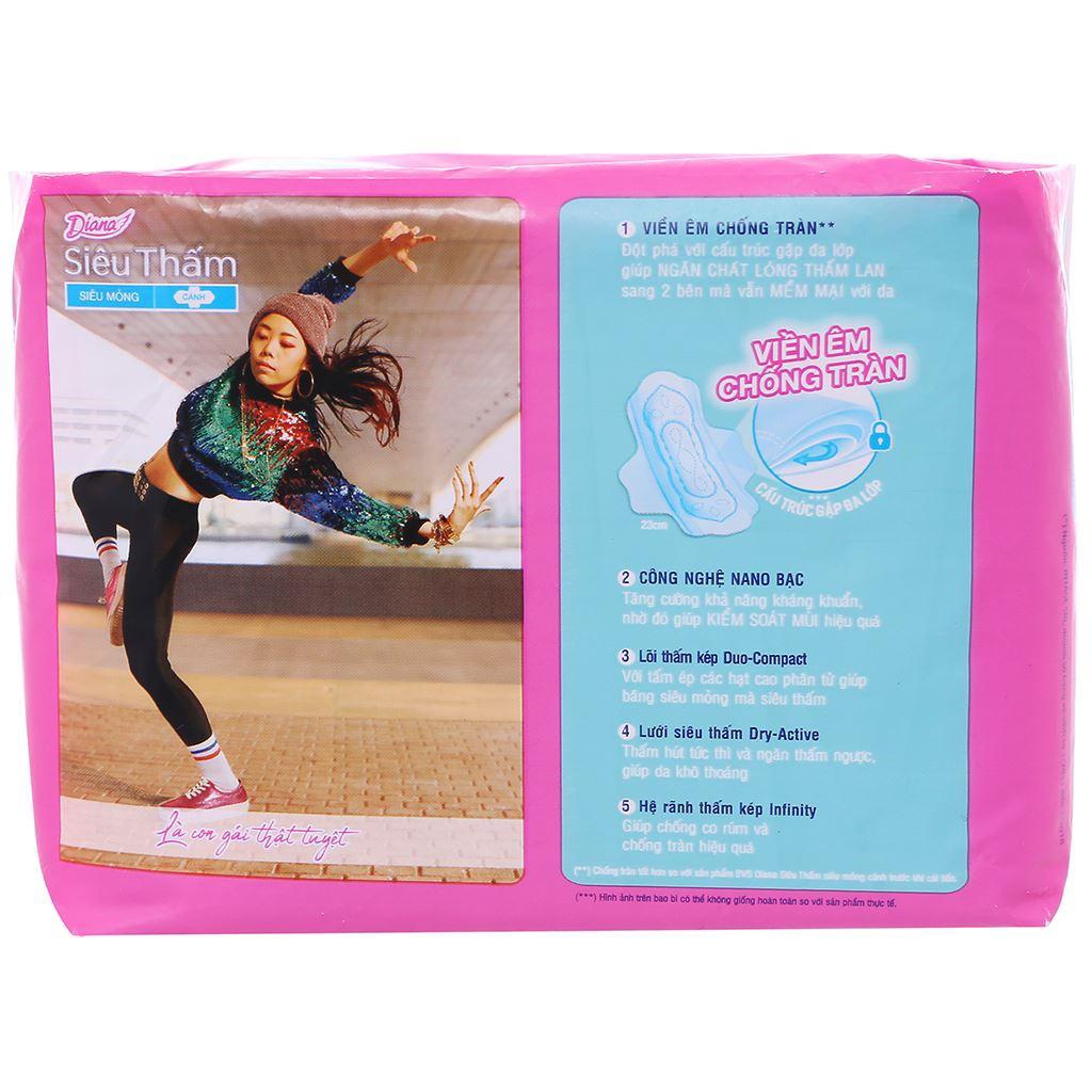 Băng vệ sinh Diana siêu thấm siêu mỏng cánh - Gói 20 miếng