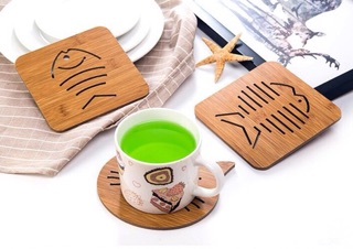 Combo 2 Lót Nồi Gỗ Hình Mèo ( ngẫu nhiên)