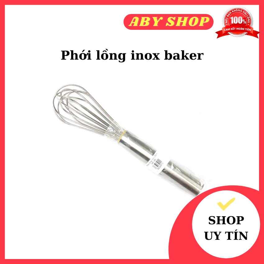 Phới lồng inox baker ⚡ HÀNG CAO CẤP ⚡ phới lồng đánh trứng cán dày nhỏ gọn tiện dụng