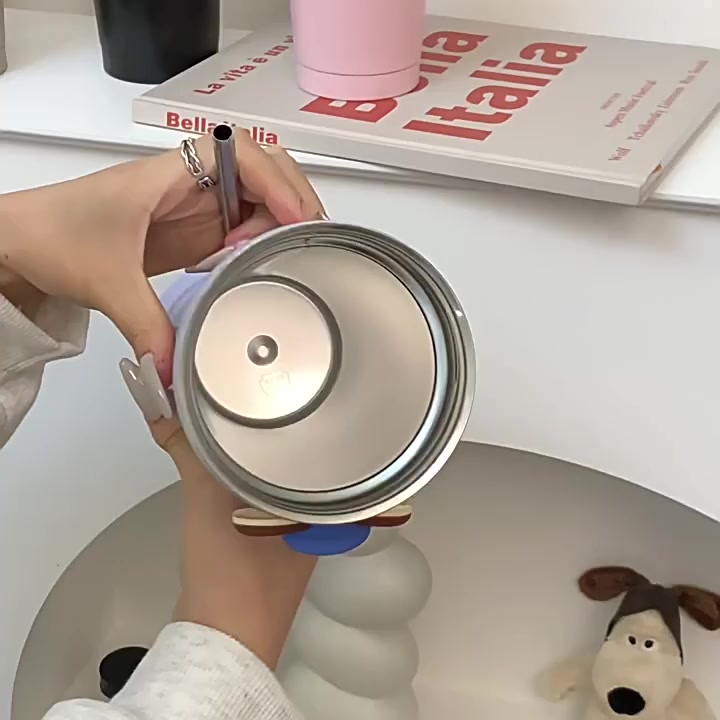 Ly Giữ Nhiệt Sticker Hình Cún Màu Pastel Dung Tích 500ML Và 700ML Chất Liệu Inox 304 Cao Cấp Tặng Kèm Ống Hút Và Túi | BigBuy360 - bigbuy360.vn