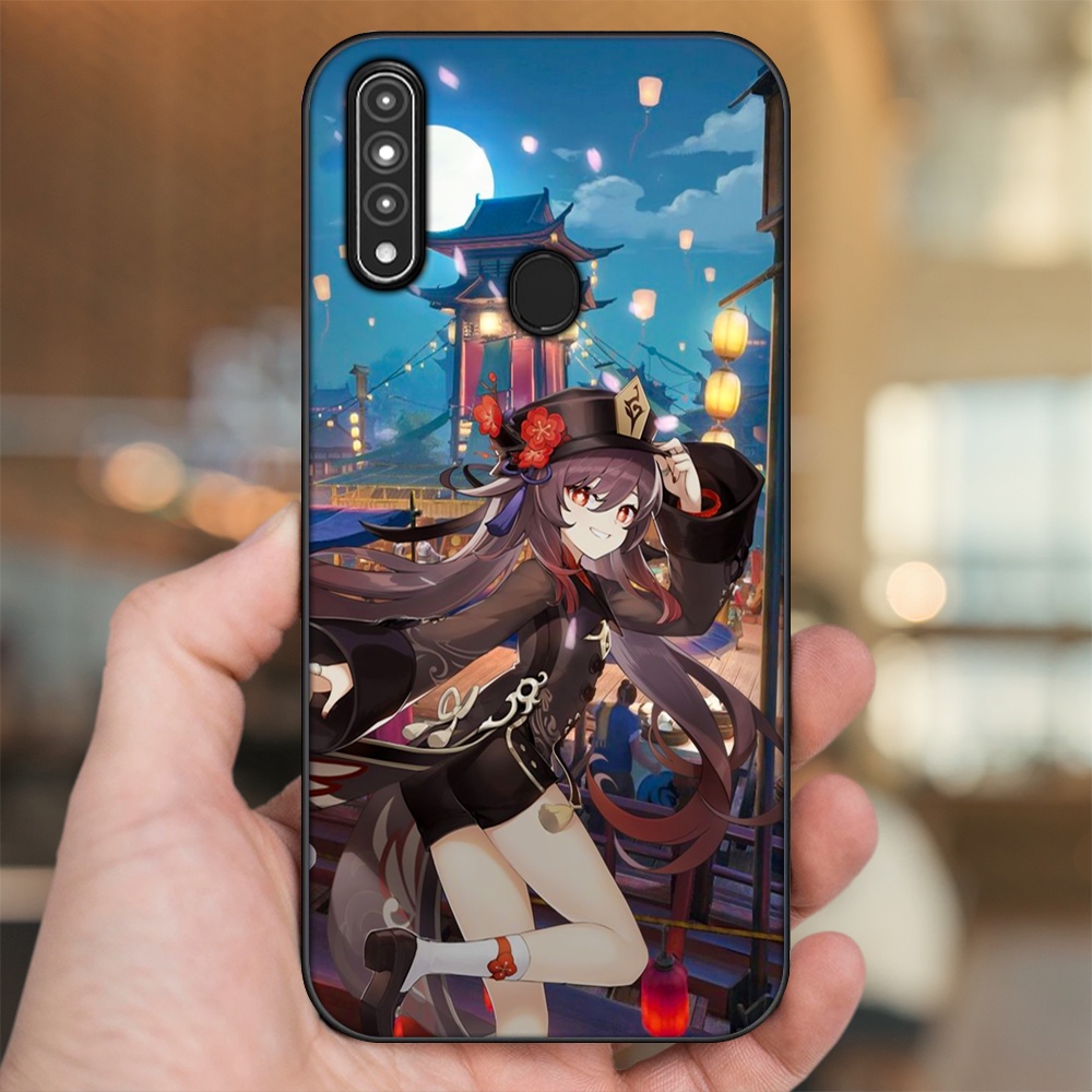 Ốp lưng Oppo A31, A8 viền đen in hình Hutao Genshin Impact