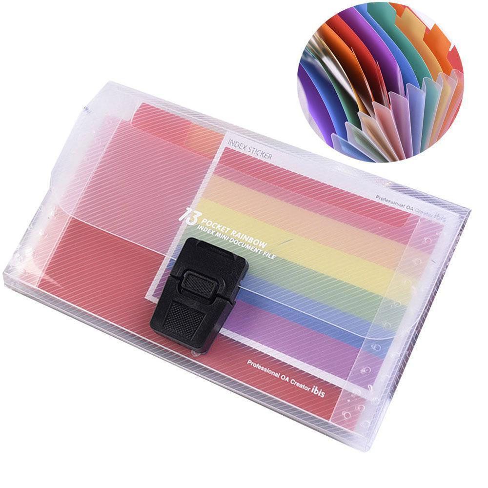 Túi đựng tài liệu A6 chia 13 ngăn bằng nhựa tiện dụng thiết kế thời trang