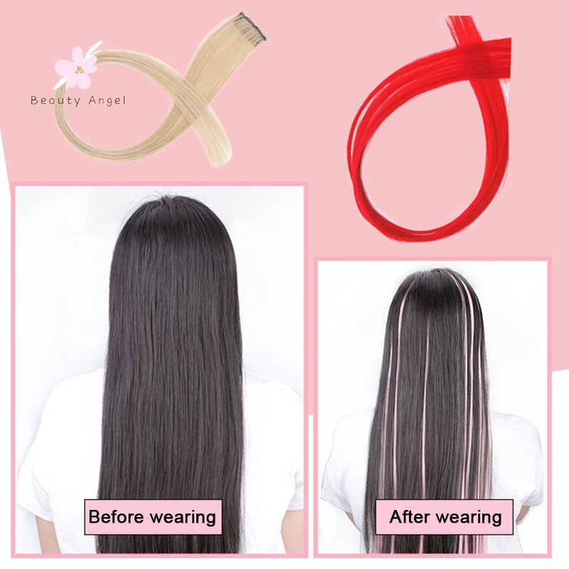 Tóc giả kẹp highlight 1 kẹp, dài 55cm