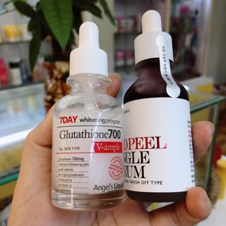 Combo thần dược " red peel " + " huyết thanh trắng da 7 day "