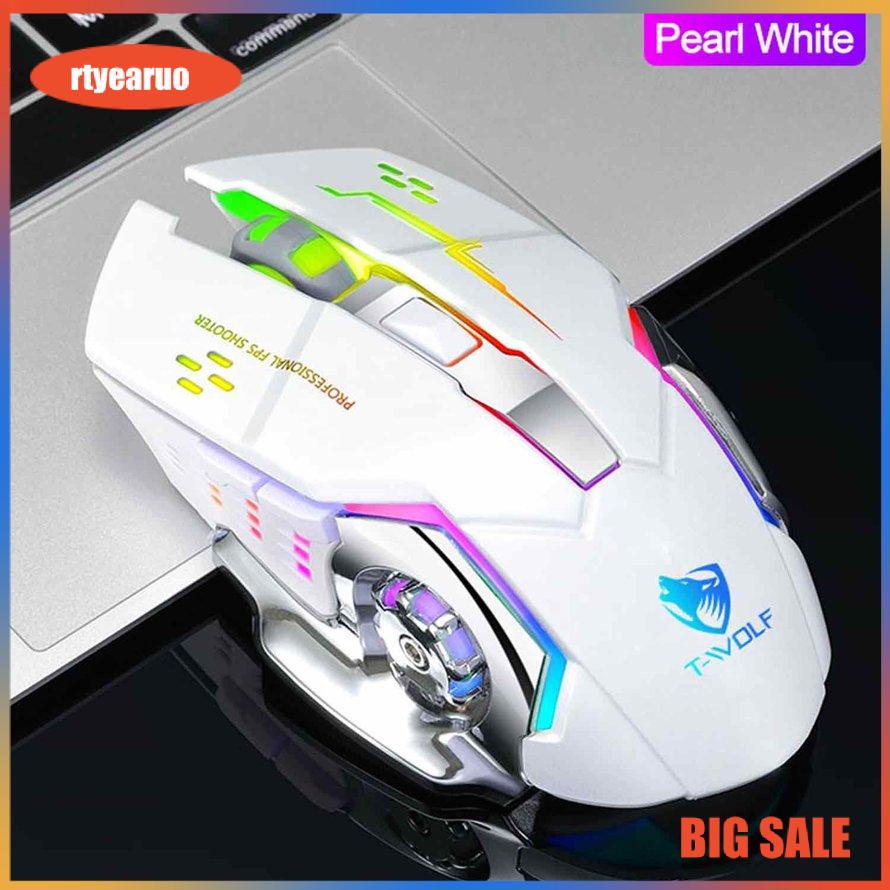 Chuột 2.4g USB Máy tính không dây Máy tính chơi game Đèn nền Chuột im lặng có thể sạc lại