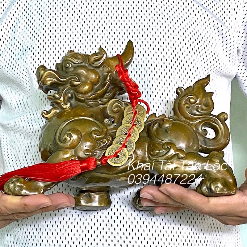 Cặp tỳ hưu tài Lộc , bình an phong thủy bằng đồng nặng 4kg