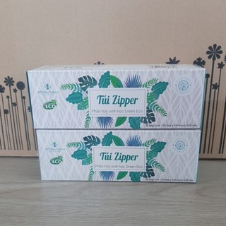 Com Bo 5 Hộp Túi Đựng Thực Phẩm Zipper Phân Hủy Sinh Học Green Eco Size M