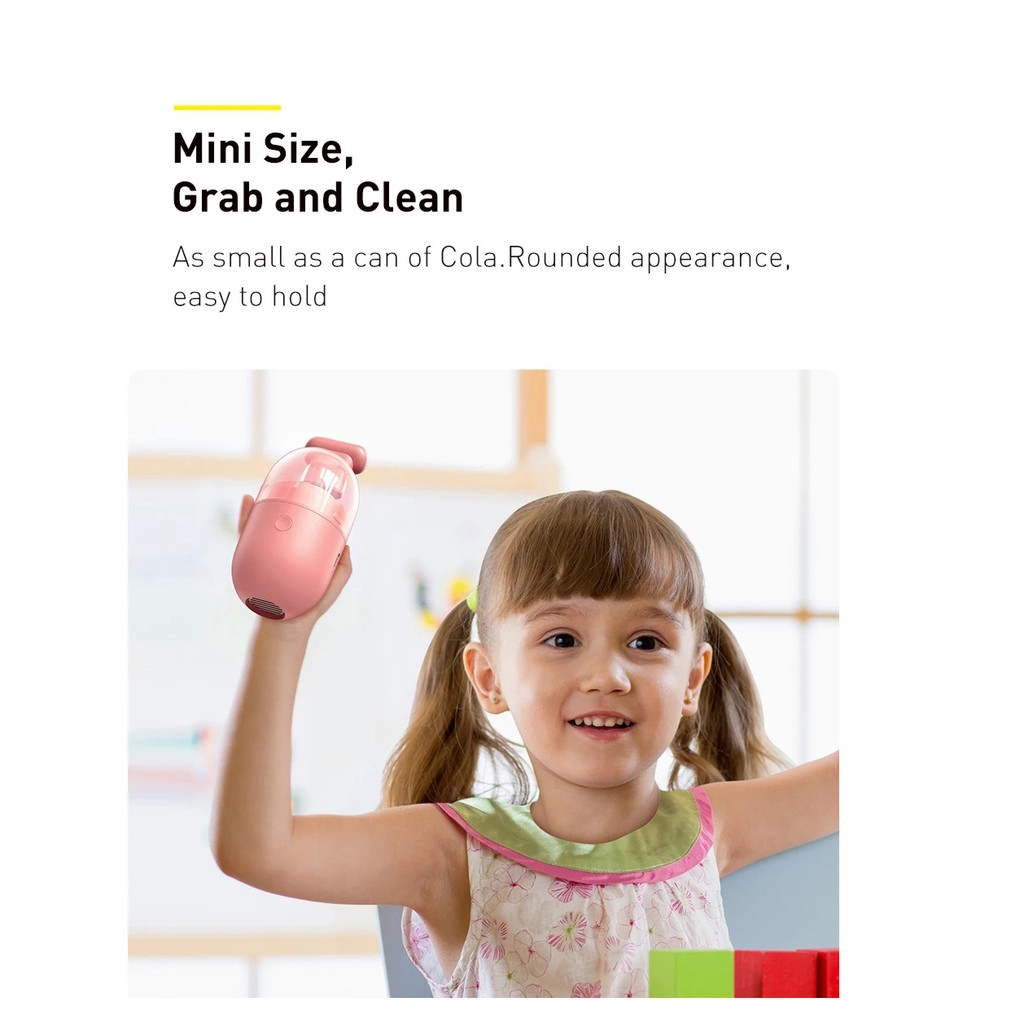 Xiaomi Youpin Máy Hút Bụi  Baseus C2 Mini Hình Viên Thuốc Làm Sạch Bàn Kiếu Dáng Di Động Không Dây 1000Pa