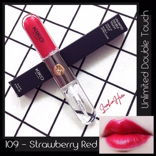 [Đỏ dâu 109] SON KIKO 2 ĐẦU ❤ KIKO MILANO UNLIMITED DOUBLE TOUCH STRAWBERRY RED