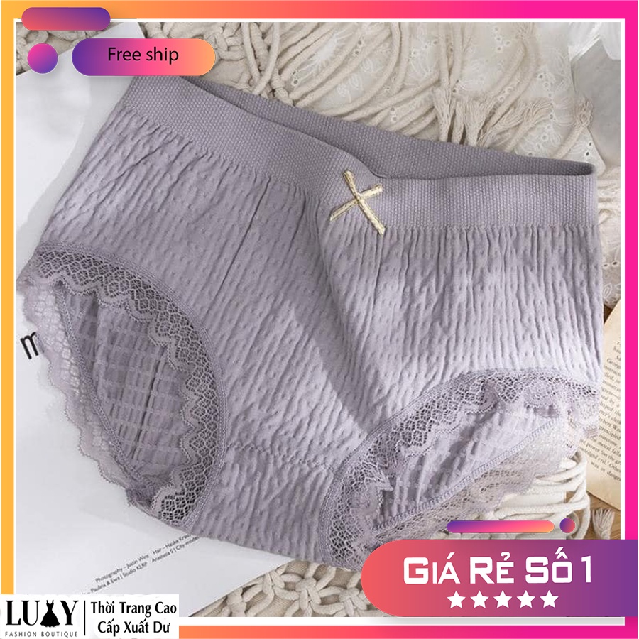 Quần lót nữ Cotton viền ren kháng khuẩn Luxy co giãn 8 chiều V1 | BigBuy360 - bigbuy360.vn