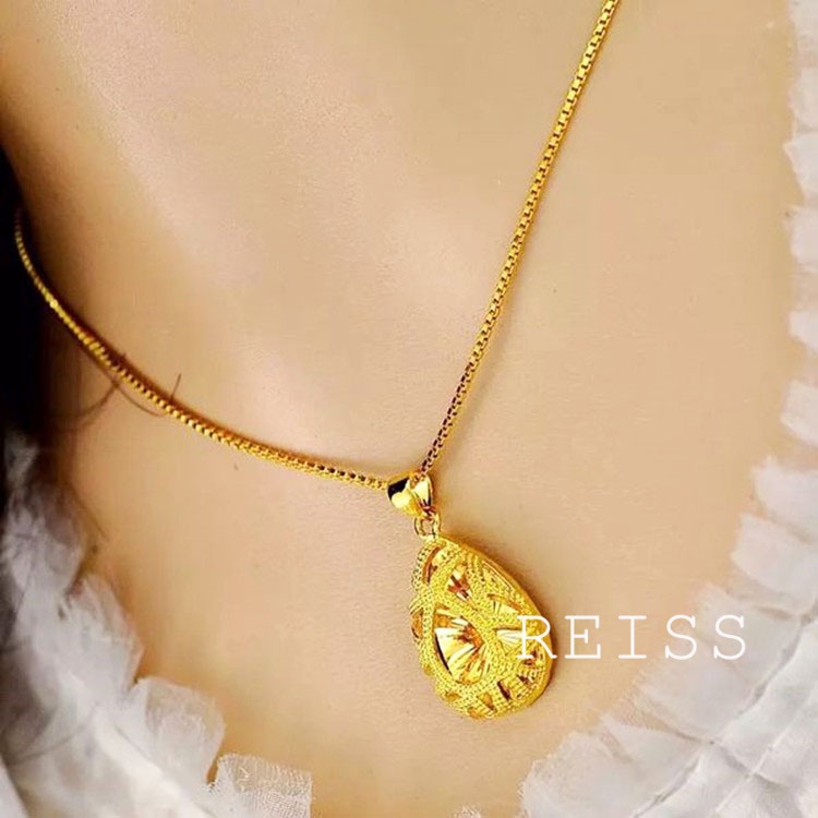Vòng cổ Vàng 24K Hình Giọt Nước 100% Chính Hãng Cho Nữ