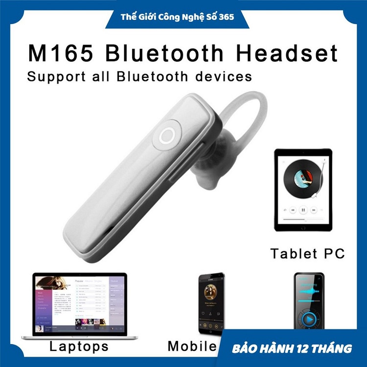 Tai nghe Bluetooth Plantronics 2 M165 có Micro kép Âm Thanh Êm Ái Kết Nối Nhanh Chống Nước Hiệu Quả