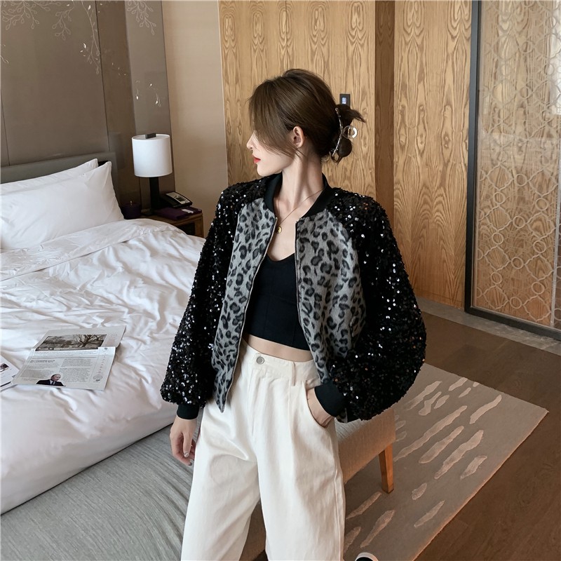 (ORDER) Áo bomber da beo tay tán kim sa cá tính